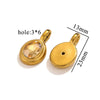 Oval Stainless Steel Niche Handmade Jewelry Pendant With Rhinestone Inlay And Electroplating