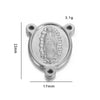 Oval Stainless Steel Religious Pendant Jewelry Accessories With Doublesided Pattern And Electroplating Treatment