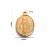 Oval Stainless Steel Religious Pendant Jewelry Accessories With Doublesided Pattern And Electroplating Treatment