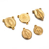 Oval Stainless Steel Religious Pendant Jewelry Accessories With Doublesided Pattern And Electroplating Treatment