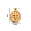 Oval Stainless Steel Religious Pendant Jewelry Accessories With Doublesided Pattern And Electroplating Treatment
