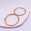 Oversized Twisted Hoop Earrings In Metal With Electroplated Finish And Exaggerated Street Style Design