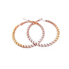 Oversized Twisted Hoop Earrings In Metal With Electroplated Finish And Exaggerated Street Style Design