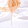 Pair Of New Fashion Copper Micro-Inlaid Zircon Branch Pendant Tassel Pierced Earrings