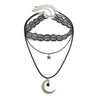 Palace Style Lolita Lace Star Pattern Multilayer Clavicle Chain For Women Electroplated Jewelry