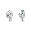 Palm Earrings And Clavicle Chain Copper Vacuum Electroplated Gold Personalized Style