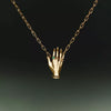 Palm Earrings And Clavicle Chain Copper Vacuum Electroplated Gold Personalized Style