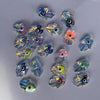 Palmshaped Glass Jewelry Making Accessories With Oildropping Eyes Pattern For Diy Necklace And Bracelet Pendant