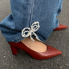 Pant Cuff Decoration Fashion Metal Pin Faux Pearl Bowknot Plastic Resin Tassel Women's Accessory