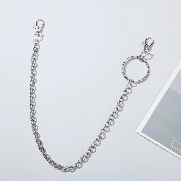Pants Chain Imitation Leather Doublerow Butterfly Cross Hip Hop Punk Style