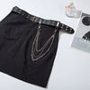 Pants Chain Imitation Leather Doublerow Butterfly Cross Hip Hop Punk Style