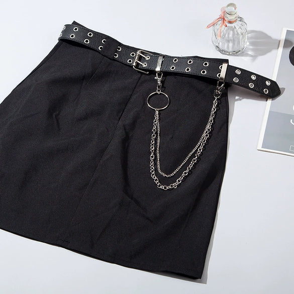 Pants Chain Imitation Leather Doublerow Butterfly Cross Hip Hop Punk Style