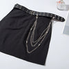 Pants Chain Imitation Leather Doublerow Butterfly Cross Hip Hop Punk Style