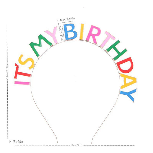 Party Hair Band And Shoulder Strap Belt Set Zinc Alloy Satin Cloth Electroplating Oil Dripping Hot Stamping Colorful Letters