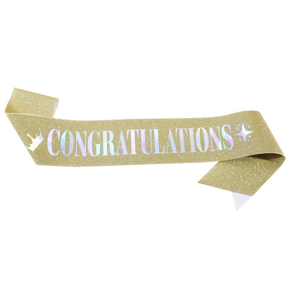 Party Supplies Shoulder Strap Glitter Cloth Bronzing Pink Ribbon