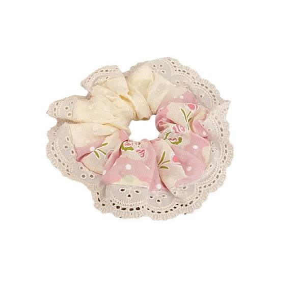 Pastoral Style Bow Flower Imitation Pearl Hair Ring Women's Sweet Fresh Hair Accessories