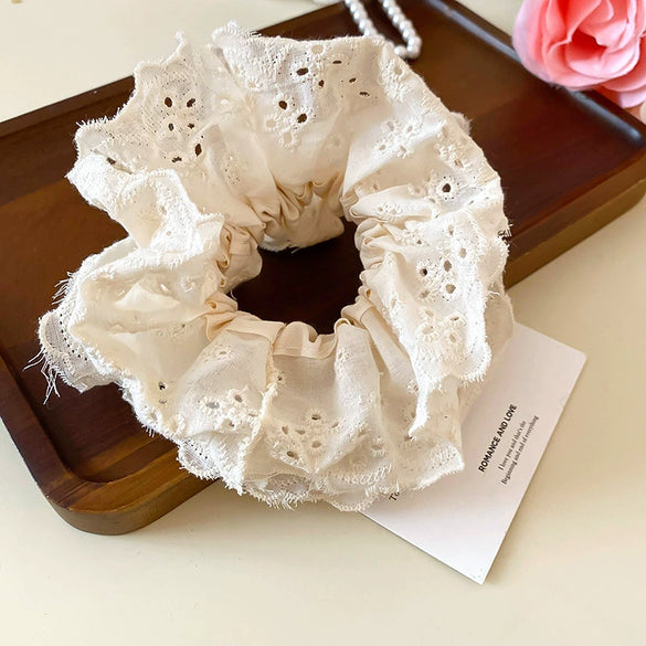 Pastoral Style Bow Flower Imitation Pearl Hair Ring Women's Sweet Fresh Hair Accessories