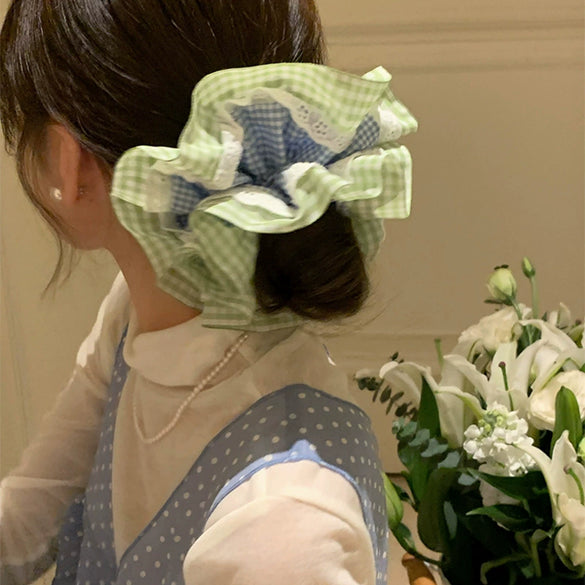 Pastoral Style Bow Flower Imitation Pearl Hair Ring Women's Sweet Fresh Hair Accessories