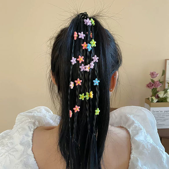Pastoral Style Bow Flower Imitation Pearl Hair Ring Women's Sweet Fresh Hair Accessories