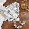 Pastoral Style Lace Triangle Head Scarf Hair Band With Geometric Pattern
