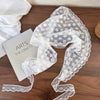Pastoral Style Lace Triangle Head Scarf Hair Band With Geometric Pattern
