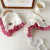 Pastoral Style Plaid Lace Triangle Heart Cherry Square Handmade Fabric Headband Hair Hoop For Girls