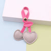 Pastoral Style Pu Leather Cherry Keychain Pendant Cute Small Leather Pendant