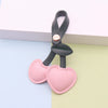 Pastoral Style Pu Leather Cherry Keychain Pendant Cute Small Leather Pendant