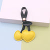 Pastoral Style Pu Leather Cherry Keychain Pendant Cute Small Leather Pendant