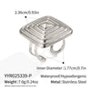Patterned Silver Geometric Stainless Steel Earrings Electroplated Waterproof Eco Friendly Accessories