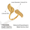 Peace Dove Wings Geometric Animal Zodiac Stainless Steel Ring Electroplating High End Jewelry Accessories