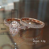 Pear Shaped Copper Zircon Engagement Ring For Ladies