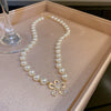 Pearl Alloy Handmade Flower Ball Chain Necklace