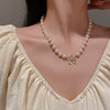 Pearl Alloy Handmade Flower Ball Chain Necklace