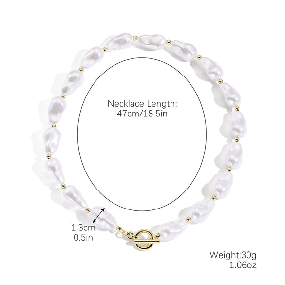 Pearl Alloy Jewelry With Starfish Shell And Marine Organisms Pattern Necklace Bracelet Set For Women Electroplated