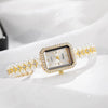 Pearl Alloy Rectangle Pendant Bracelet Watch For Women With Middle Ancient Fragrant Style