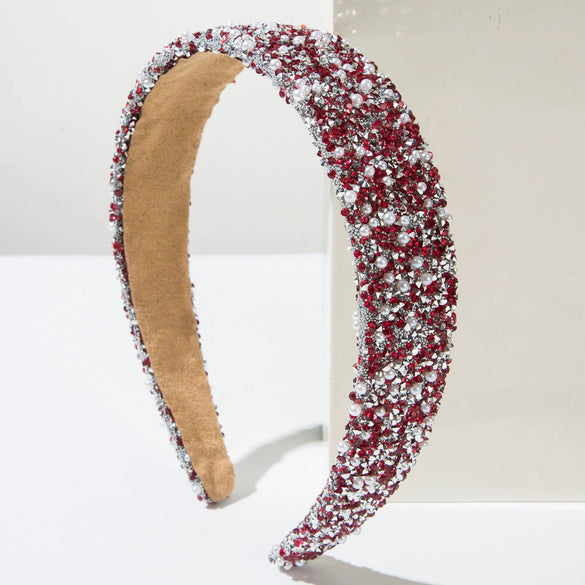 Pearl And Diamond Hair Band Baroque And Geometric Style Women's Hair Accessories