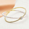 Pearl And Titanium Steel Double Layer Diamond Bracelet Fashionable Light Luxury Niche Jewelry For Women