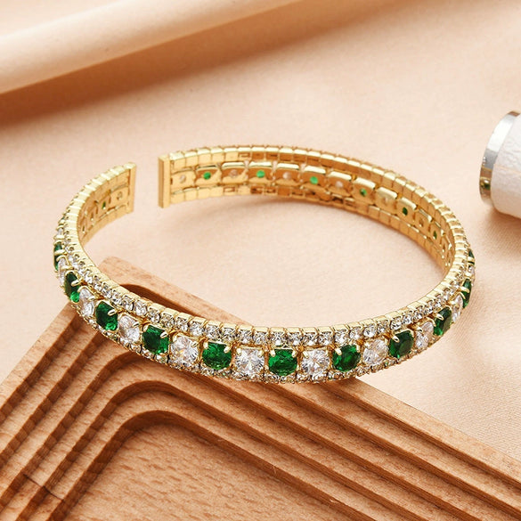 Pearl And Titanium Steel Double Layer Diamond Bracelet Fashionable Light Luxury Niche Jewelry For Women