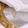 Pearl And Zinc Alloy Geometric Finger Ring Retro Simple Style For Women