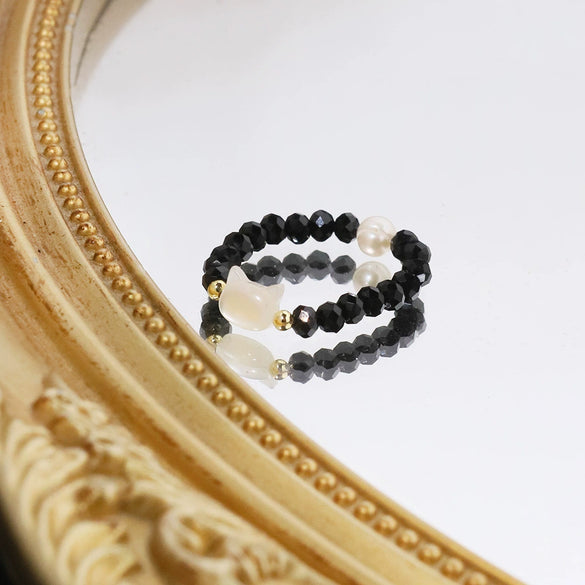 Pearl Animal Zodiac Minimalist Unisex Ring