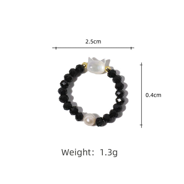 Pearl Animal Zodiac Minimalist Unisex Ring