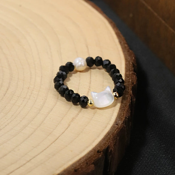 Pearl Animal Zodiac Minimalist Unisex Ring