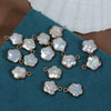 Pearl Baroque Copper Gold Plated Plum Blossom Pendant Earrings Jewelry Material