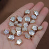Pearl Baroque Copper Gold Plated Plum Blossom Pendant Earrings Jewelry Material