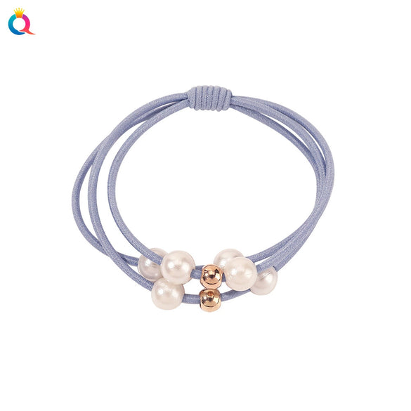 Pearl Beaded Braided Handmade Hair Rope Hair Ring Hair Accessories