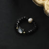Pearl Beaded Elastic Ring With Cat Animal Pattern Unisex Elegant Cartoon Style
