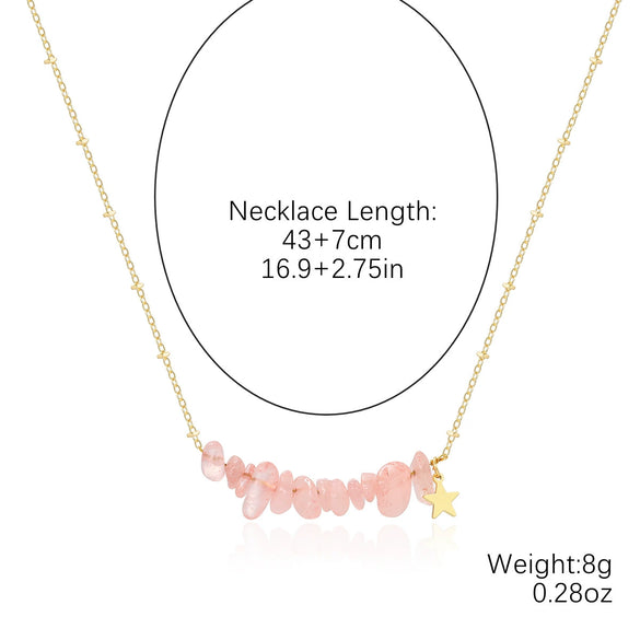 Pearl Beaded Necklace With Geometric Design And Electroplating Treatment For Women