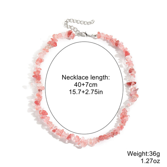 Pearl Beaded Necklace With Geometric Design And Electroplating Treatment For Women