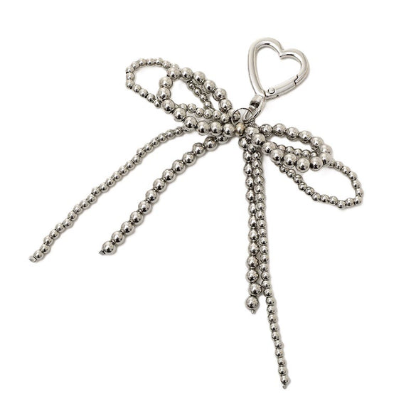 Pearl Bow Beads Handmade Pendant Luggage Keychain Jewelry Accessories